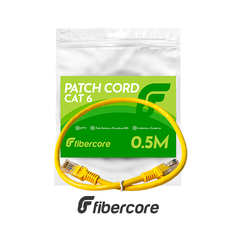 PATCH CORD U/UTP 24AWG CAT6 0.5M – AMARELO