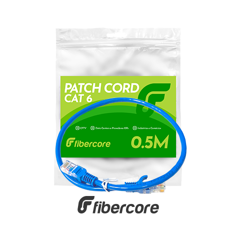 PATCH CORD U/UTP 24AWG CAT6 0.5M – AZUL