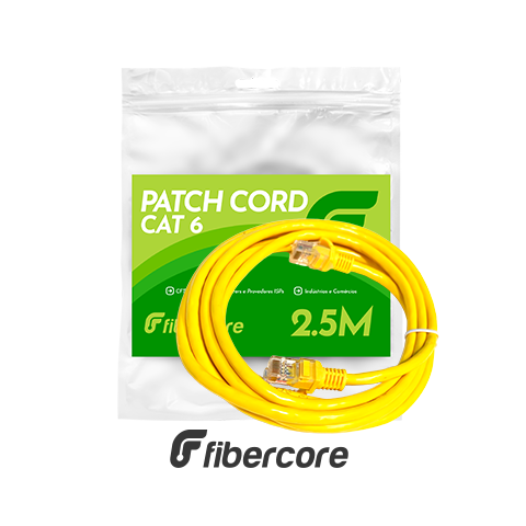 PATCH CORD U/UTP 24AWG CAT6 2.5M – AMARELO