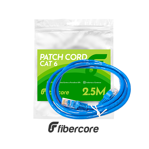 PATCH CORD U/UTP 24AWG CAT6 2.5M – AZUL