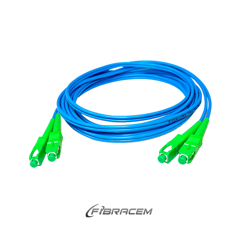 CORDÃO ÓPTICO SM DUPLEX SC-APC/SC-APC G657A 2MM 2.5M AZUL