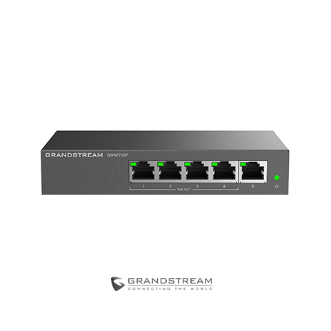 SWITCH 5 PORTAS GIGABIT COM 4 PORTAS POE+ (GWN7700P)