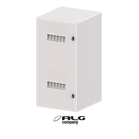 GABINETE OUTDOOR FIT C/ COOLER S/ VENT. FORÇADA S/ MANTA TÉRMICA C/ CHAPÉU + SUPORTE DE PISO (GO-24-19-50-AC-ST)