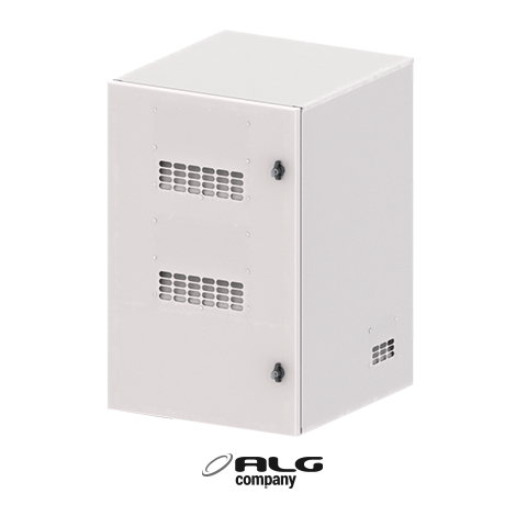 GABINETE OUTDOOR FIT C/ COOLER S/ VENT. FORÇADA S/ MANTA TÉRMICA C/ CHAPÉU + SUPORTE DE PISO (GO-12-19-50-AC-STB)