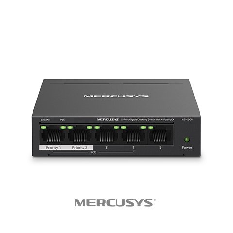 SWITCH 5 PORTAS GIGABIT C/ 4 PORTAS POE (MS105GP)