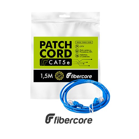 PATCH CORD U/UTP 24AWG CAT5E 100% COBRE 1.5M – AZUL